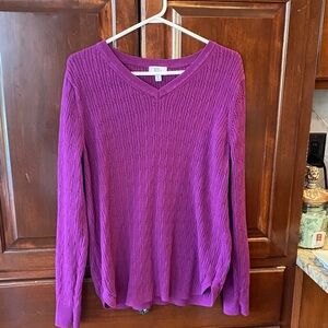 Kim Rogers Rich Purple Knit Top